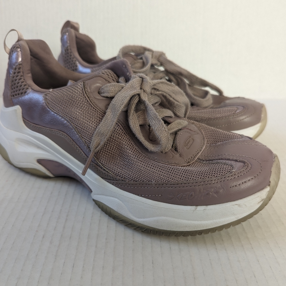 Skechers Shoes Womens Sz 8.5 Air Cooled Memory Foam Sneakers Rose Dust